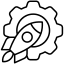 Solid black background with subtle texture and faint gradient noise